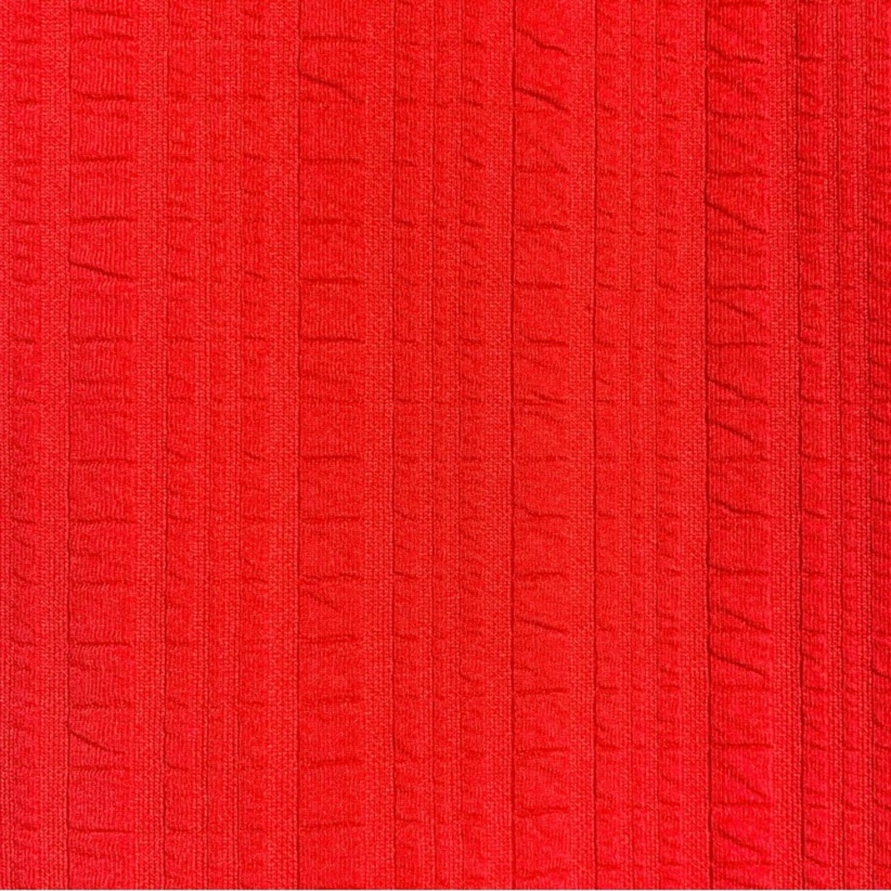 70s Red Polyester Jacket - Picture 4 of 7
